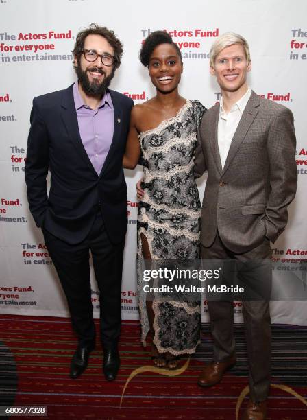 Josh Groban, Denee Benton and Lucas Steele attend The Actors Fund Annual Gala at the Marriott Marquis on 5/8//2017 in New York City.