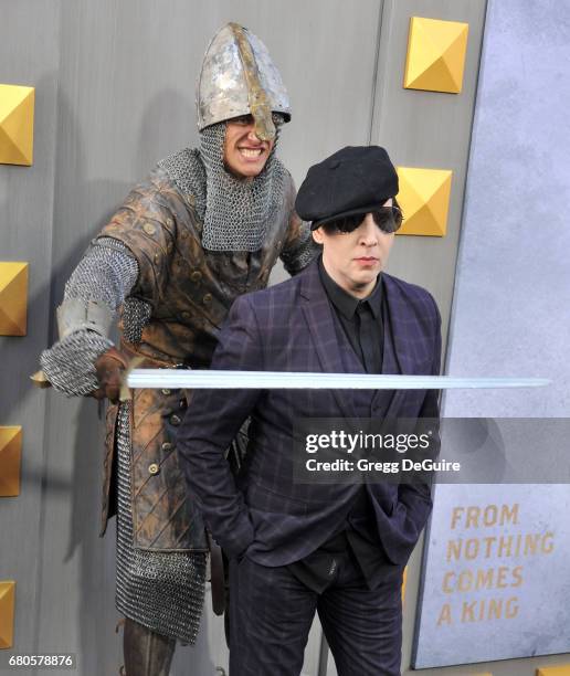 Marilyn Manson arrives at the premiere of Warner Bros. Pictures' "King Arthur: Legend Of The Sword" at TCL Chinese Theatre on May 8, 2017 in...