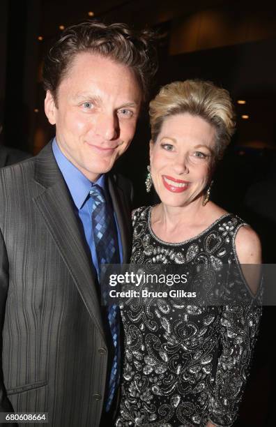 Jason Danieley and Marin Mazzie pose at the The 2017 Actors Fund Gala honoring Danny DeVito and Sally Field at The Marriott Marquis Times Square on...