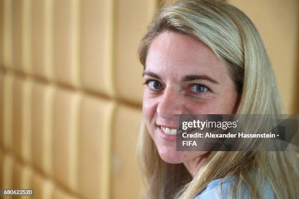 Legend Nia Kuenzer of Germany poses after a interview at The Diplomat Radisson BLU Hotel on May 9, 2017 in Manama, Bahrain.