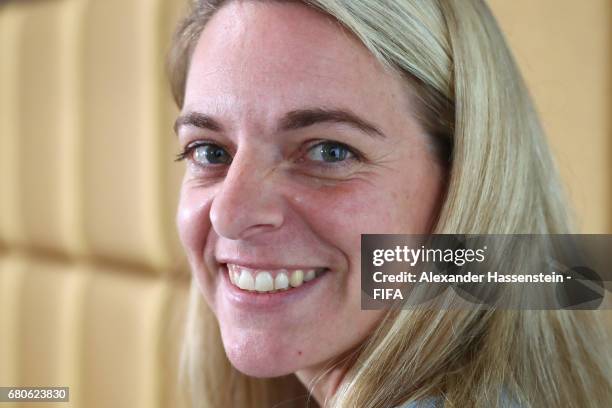 Legend Nia Kuenzer of Germany poses after a interview at The Diplomat Radisson BLU Hotel on May 9, 2017 in Manama, Bahrain.