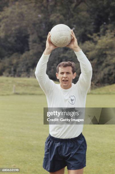 Spurs player Alan Mullery pictured before the 1964/65 season at Tottenham Hotspur's training ground on July 31, 1964 in London, England.