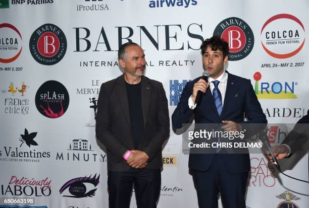 Colcoa Executive Producer And Artistic Director Fran?ois Truffart and President of BARNES Southern CA, Daniel Azouri attend the Barnes Los Angeles...