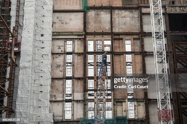 Construction work continues at Battersea Power station on March 1, 2017 in London, England. The decommissioned coal-fired power station is being...