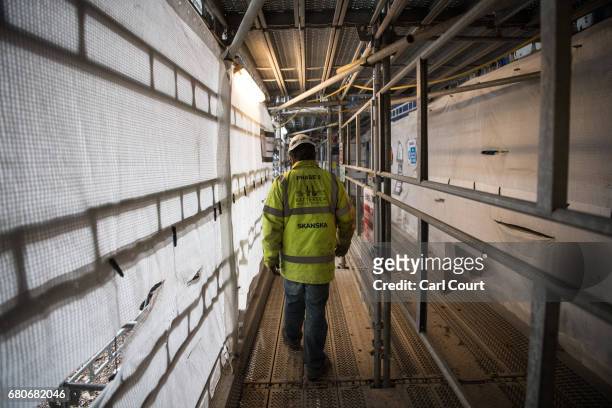 Construction work continues at Battersea Power station on March 1, 2017 in London, England. The decommissioned coal-fired power station is being...
