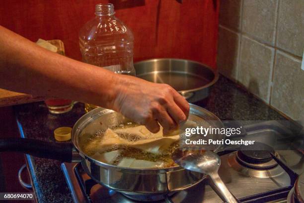 making samosas. - samosa stock pictures, royalty-free photos & images