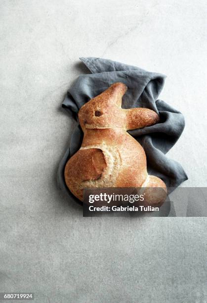 close up of bunny bread shape - conejo stock pictures, royalty-free photos & images