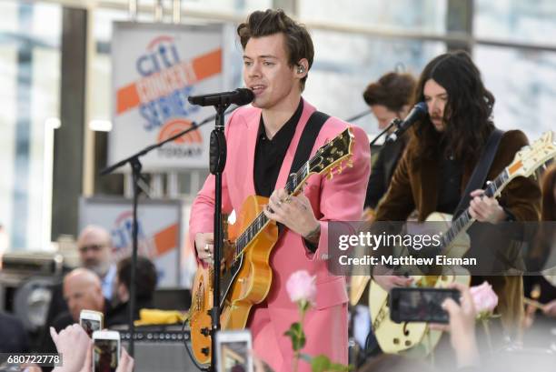 Singer Harry Styles performs live on NBC's "Today" at Rockefeller Plaza on May 9, 2017 in New York City.