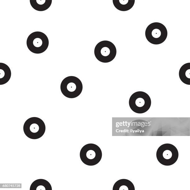 vinyl record seamless pattern - deck background stock illustrations