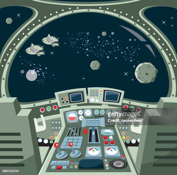 spaceship interior - indoors stock illustrations