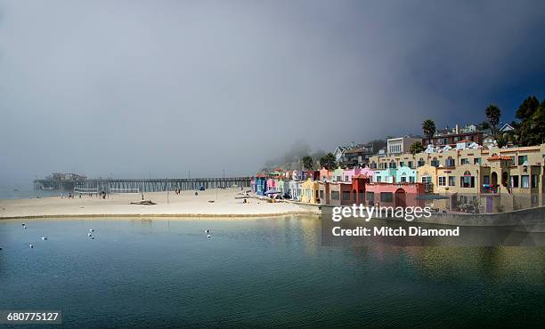 colorful capitola beach town - capitola stock pictures, royalty-free photos & images