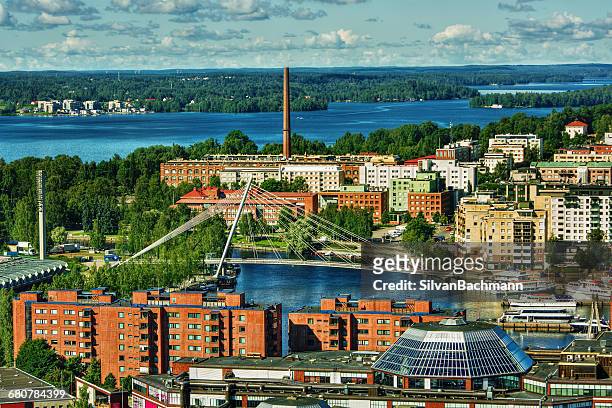 city skyline, tampere, finland - tampere finland stock pictures, royalty-free photos & images