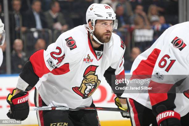 Viktor Stalberg of the Ottawa Senators skates against the New York Rangers in Game Four of the Eastern Conference Second Round during the 2017 NHL...