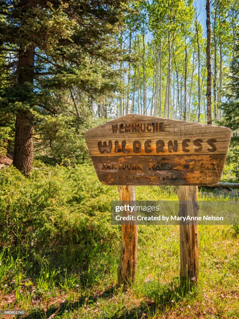 Wilderness Sign Example Wilderness Sign High-Res Stock Photo - Getty Images