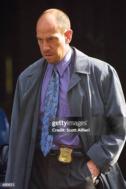 Actor Miguel Ferer prepares to film a scene for an upcoming episode of "Crossing Jordan" November 8, 2001 in Los Angeles, CA.