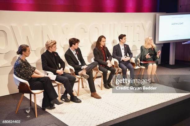 Naomi Wilding, Finn McMurray, Quinn Tivey, Rhys Tivey, Tarquin Wilding and Judith Light speak onstage during the 4th Annual Town & Country...