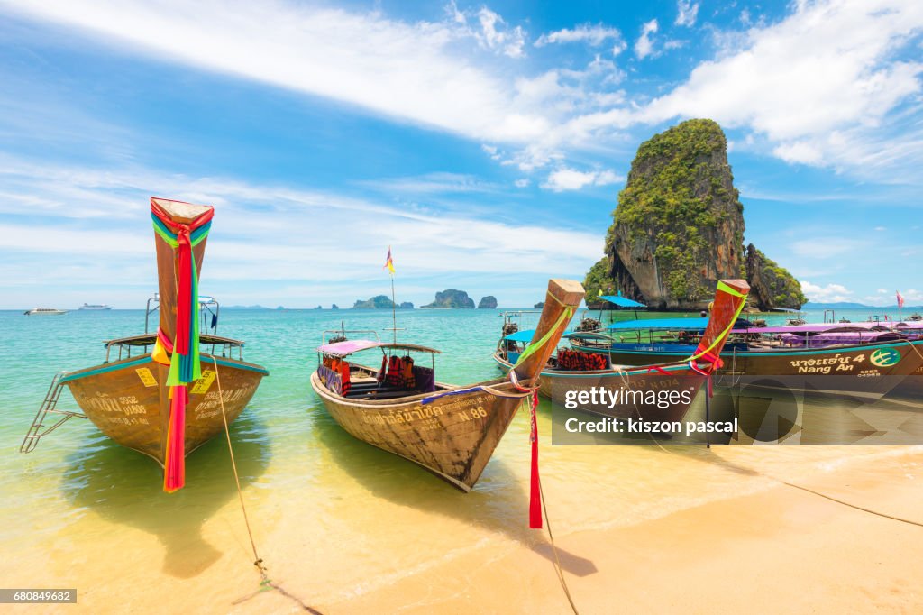 Typical long tail boat in Island of Thailand
