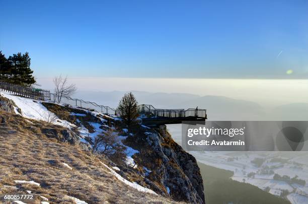 hohe wand mountain - austria - europe - aussichtspunkt foto e immagini stock