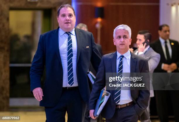 Victor Montagliani President of the Canadian Football Federation and President of CONCAF and Sunil Gulati, President of the United States Football...