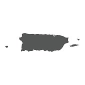 Puerto Rico vector map.