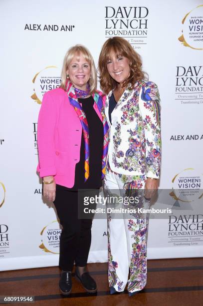 Filmmaker Joni Steele Kimberlin and Joanna Plafsky attend David Lynch Foundation Hosts Women of Vision Awards at 583 Park Avenue on May 9, 2017 in...