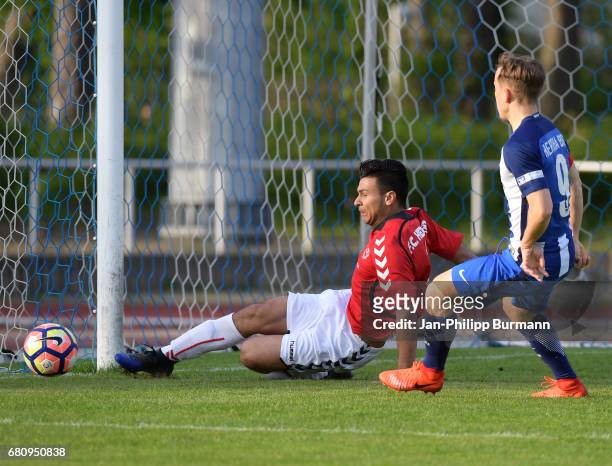 During the test match between Hertha 03 Zehlendorf and Hertha BSC U23 on may 9, 2017 in Berlin, Germany.