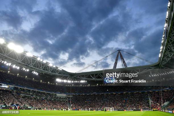 General view from inside the stadium during the UEFA Champions League Semi Final second leg match between Juventus and AS Monaco at Juventus Stadium...