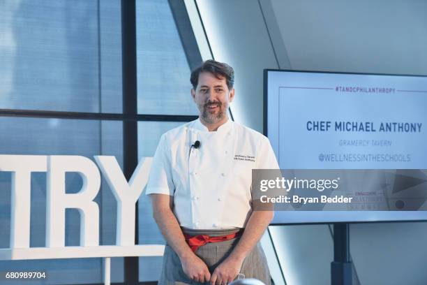 Executive Chef and Partner for Gramercy Tavern Chef Michael Anthony speaks onstage during the 4th Annual Town & Country Philanthropy Summit at Hearst...