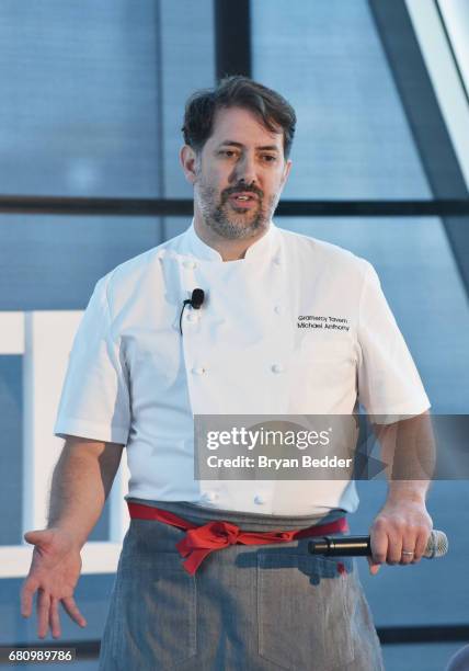 Executive Chef and Partner for Gramercy Tavern Chef Michael Anthony speaks onstage during the 4th Annual Town & Country Philanthropy Summit at Hearst...