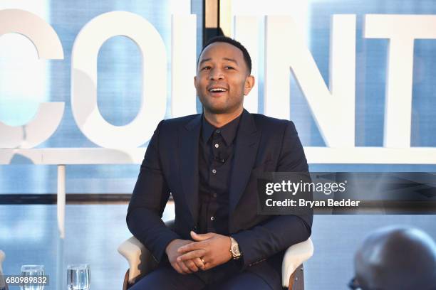 Singer/Songwriter John Legend speaks onstage during the 4th Annual Town & Country Philanthropy Summit at Hearst Tower on May 9, 2017 in New York City.