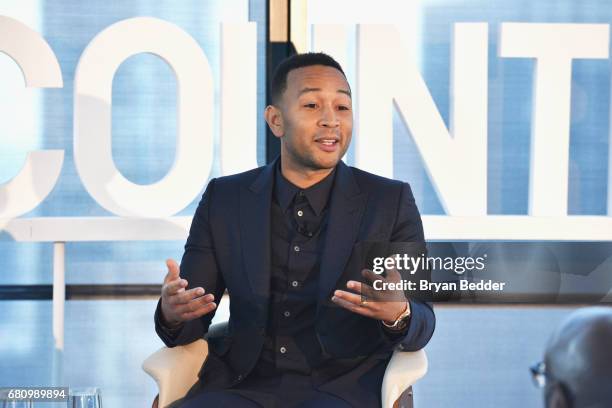 Singer/Songwriter John Legend speaks onstage during the 4th Annual Town & Country Philanthropy Summit at Hearst Tower on May 9, 2017 in New York City.