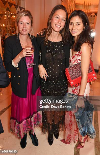 Lucy Carr Ellison, Jemima Jones and Jasmine Hemsley attend the Veuve Clicquot Business Woman Awards at Claridge's Hotel on May 9, 2017 in London,...