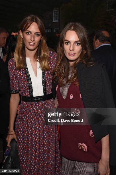 Alice Manners and Violet Manners attend The Ivy Chelsea Garden's 2nd anniversary party on May 9, 2017 in London, England.