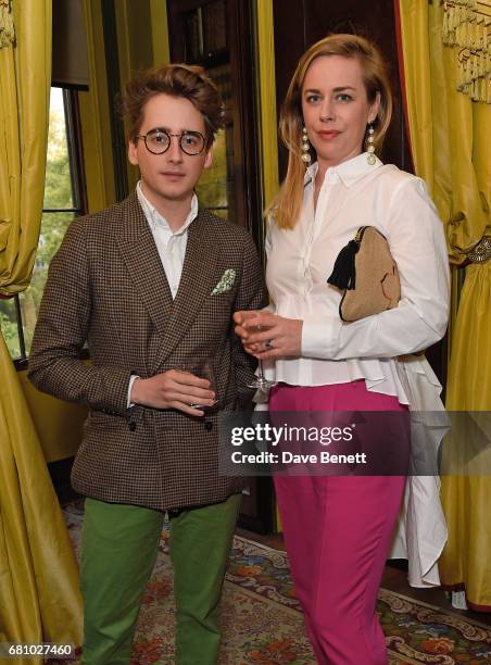 Luke Edward Hall and Alice Sheffield attend the Clos19 Launch Dinner-#Clos19Moments on May 9, 2017 in London, United Kingdom.