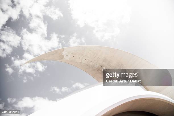 the auditorio of santa cruz de tenerife with nice architecture design with bright light. - the catalyst santa cruz stock pictures, royalty-free photos & images
