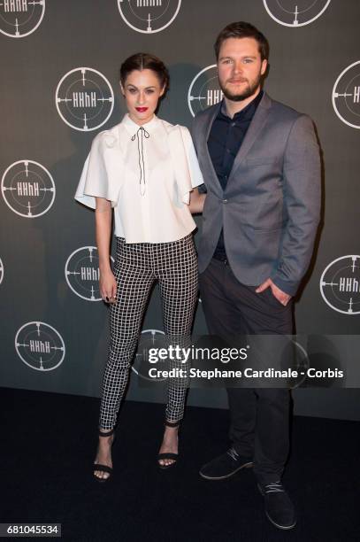 Madeline Mulqueen and Jack Reynor attend the 'HHhH' Paris Premiere at Cinema UGC Normandie on May 9, 2017 in Paris, France.