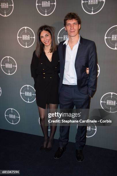 Director Cedric Jimenez and Audrey Diwan attend the 'HHhH' Paris Premiere at Cinema UGC Normandie on May 9, 2017 in Paris, France.