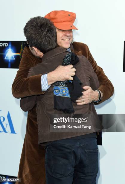 Noel Gallagher and Bob Geldof attend the Pink Floyd Exhibition: Their Mortal Remains at The V&A Museum on May 9, 2017 in London, England.