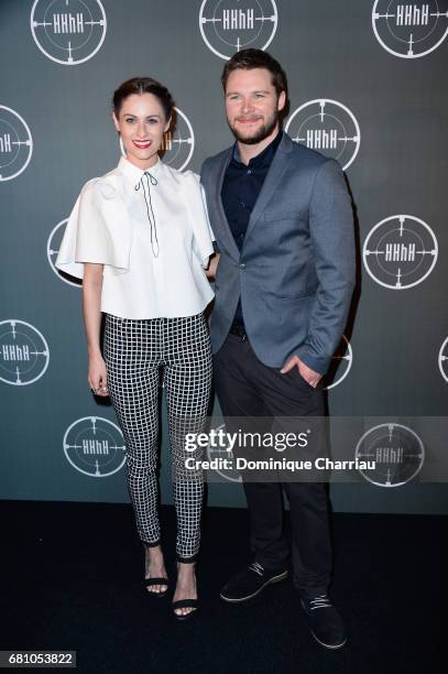 Madeline Mulqueen and Jack Reynor attend the "HHHH" Paris Premiere at Cinema UGC Normandie on May 9, 2017 in Paris, France.