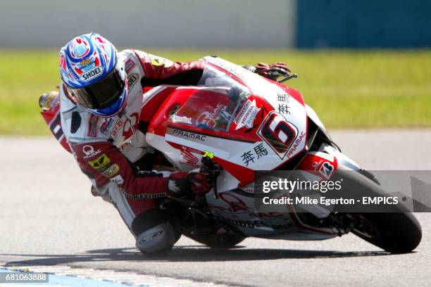 Pramac Honda's Makoto Tamada during the first practice session