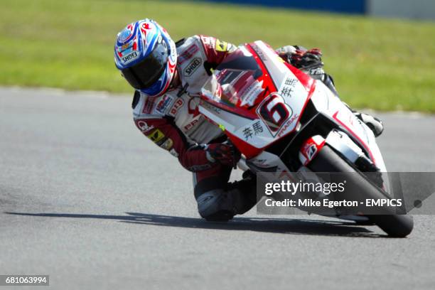 Pramac Honda's Makoto Tamada during the first practice session