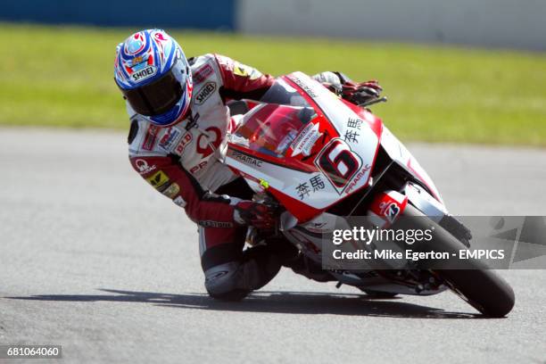 Pramac Honda's Makoto Tamada during the first practice session