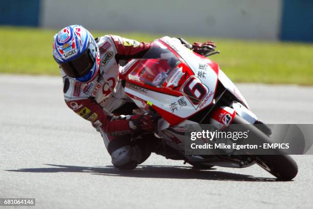 Pramac Honda's Makoto Tamada during the first practice session