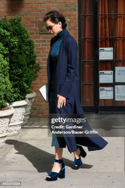 Katherine Waterston is seen on May 09, 2017 in New York City.