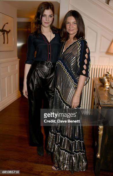Amber Anderson and Natalie Massenet attend the FRAME X Ben Gorham menswear launch on May 9, 2017 in London, England.
