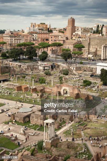 roman forum - itália fotografías e imágenes de stock