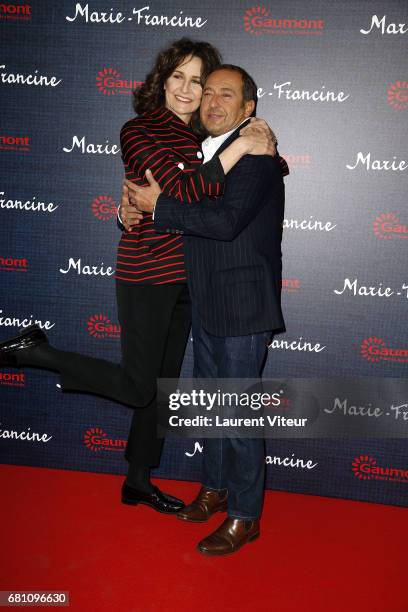 Director and Actress Valerie Lemercier and Actor Patrick Timsit attend "Marie-Francine" Paris Premiere at Cinema l'Arlequin on May 9, 2017 in Paris,...