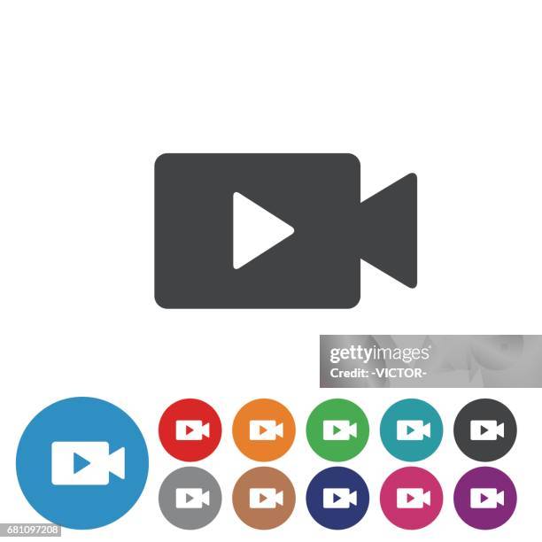 video icons set - grafik icon serie - kamera stock-grafiken, -clipart, -cartoons und -symbole