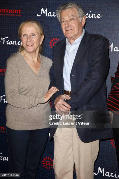 Actress Helene Vincent and Actor Philippe Laudenbach attend "Marie-Francine" Paris Premiere at Cinema l'Arlequin on May 9, 2017 in Paris, France.