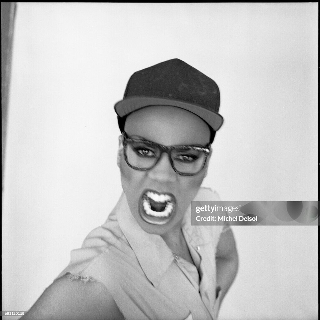 Paul Rube Portrait of Ru Paul, talk show host, drag queen, actor and television ...
